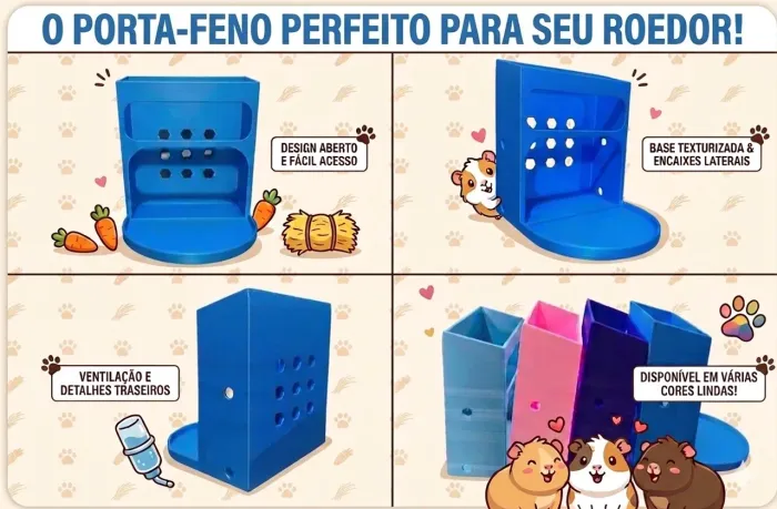 Porta Feno para Roedores