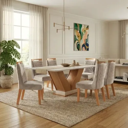 Mesa de jantar 6 cadeiras