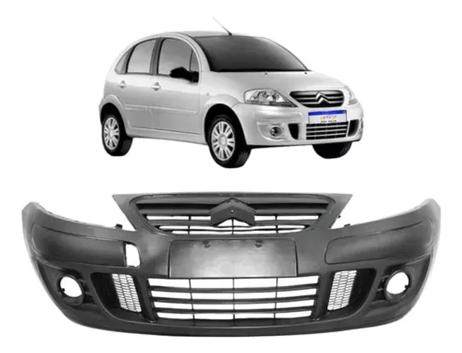 Parachoque Dianteiro Citroen C3 2009 2010 2011 2012 C/furo Preto