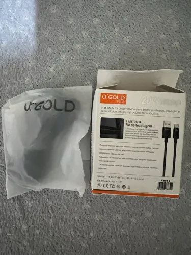 Lacrado Cabo Carregador Gold Turbo 20W Novo