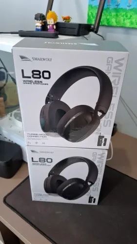 FONE SEM FIO GAMER L80 WIRELESS TRIMODE