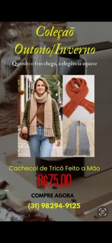 Cachecol feito a mão 