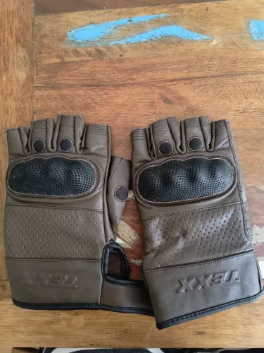 Luvas de couro Texx liberty p/ moto