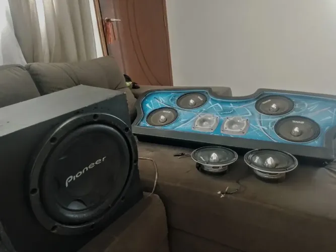 Som automotivo completo - Pioneer + Snake + JBL