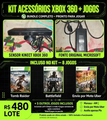 Vendo acessórios Xbox 360