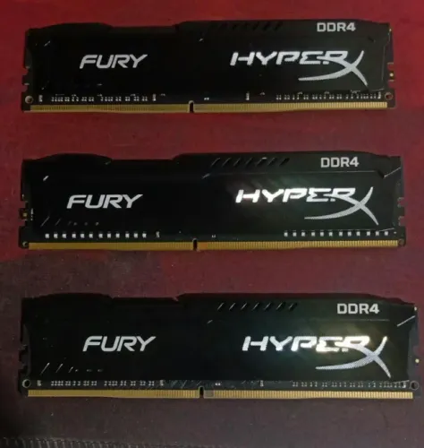 Memórias kingston Hyper X Fury 24 gb (3x8 gb) ddr4