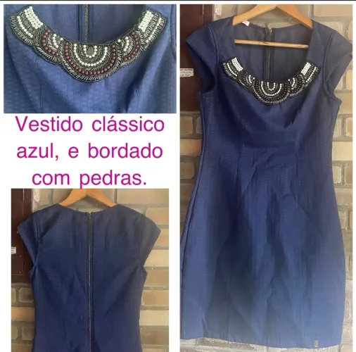 Vestido clássico Azul marinho