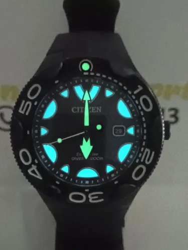 Relógio Citizen Orca Black original semi-novo eco-drive