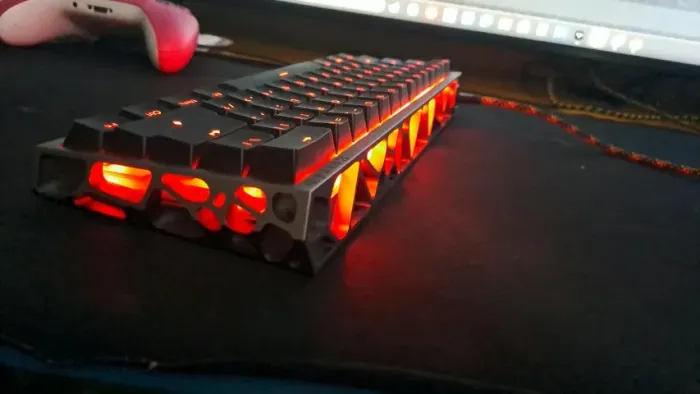 Teclado Wooting 60HE V2 Case KBDfans Holy60 Alumínio + Arte KBDfans