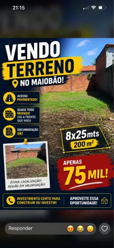 Vendo terreno Maiobão