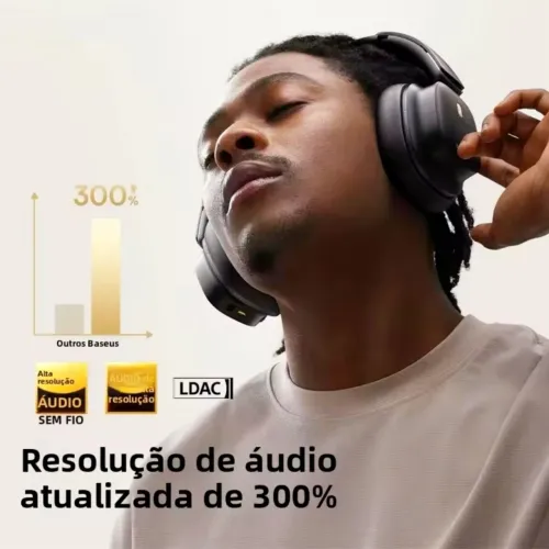 Headset ANC, bluetooth, LDAC, gamre mode, P2 entrega grátis  Baseus Bowie 30 Max