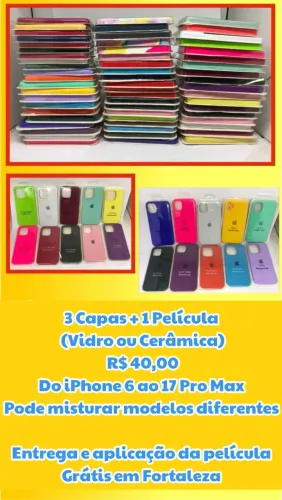 Capa Veludo + Película iPhone com Entrega Grátis