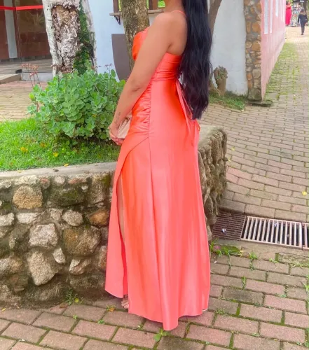 Vestido madrinhas/debutante/convidada - Coral
