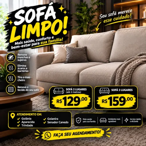 LIMPEZA DE SOFÁ A SECO