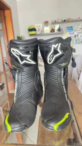  Bota Alpinestear SMX Plus V2 Preto / Branca / Amarelo