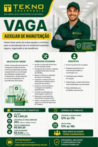 AUXILIAR DE MANUTENÇÃO