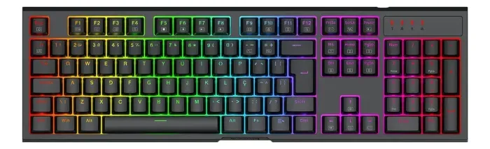ENTREGA GRÁTIS -Teclado Mecanico Redragon Argo Rgb Switch Marrom Dust - NOVO, LOJA FÍSICA