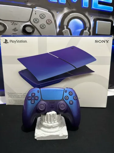 Controle ps5 + face plate chroma indigo