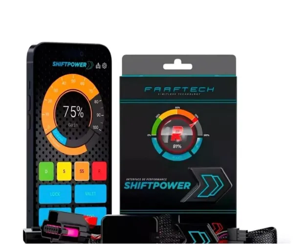 Pedal Shiftpower Faaftech  com App Bluetooth Modo ECO Delay Remap Acelerador - SEMI NOVO