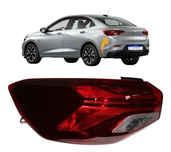 Lanterna Onix Sedan Sem Led 2020 2021 22 23 24 25 Novo Le Esquerdo/motorista Vermelho