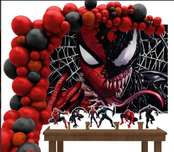 Kit decoração festa infantil Homem Aranha e Venon