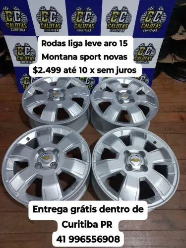 Roda liga leve aro 15 Chevrolet Montana sport $2.499 até 10 x sem juros entrega grátis