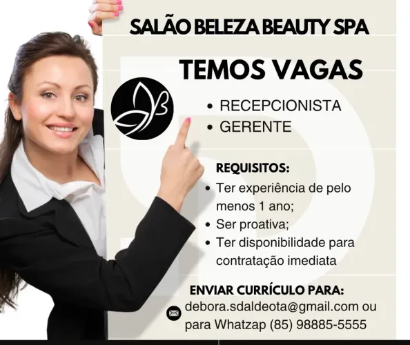 Gerente Salão de Beleza e Recepcionista 