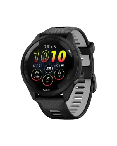 Garmin Relógio Forerunner 265 Music Black/Powder Gray 46mm
