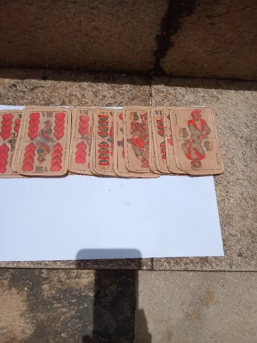 32 Cartas de baralho alemãs antigas dos anos 1800