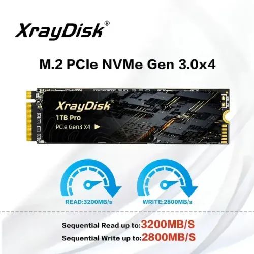 Ssd Xraydisk Pro 1tb Nvme M2 Pcie 3x4 3200 Mb/s / 2800 Mb/s