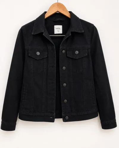 Jaqueta Jeans Preta Bluesteel Feminina Tam. M
