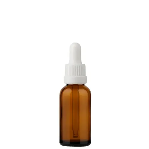5 frascos de vidro âmbar 30ml com conta gotas