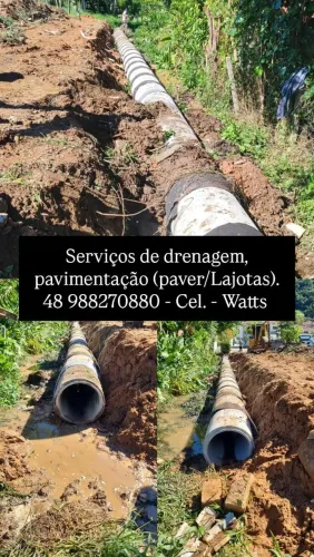 Serviços Pavimentação(paver, lajota), drenagem 
