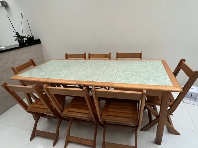 Oportunidade mesa para área gourmet 8 cadeiras