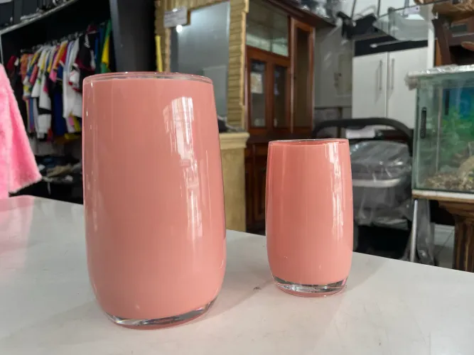 Vaso Decorativo em Plástico Rosa