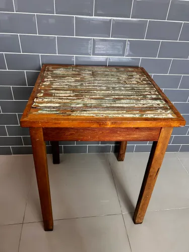Mesa madeira demolição maciça