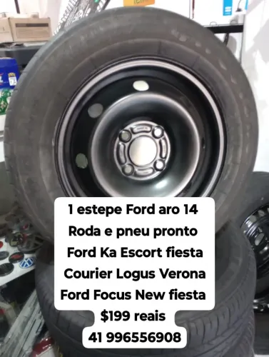Roda estepe Ford aro 14 roda e pneu pronto. Ford Ka Escort fiesta Courier Logus Verona 