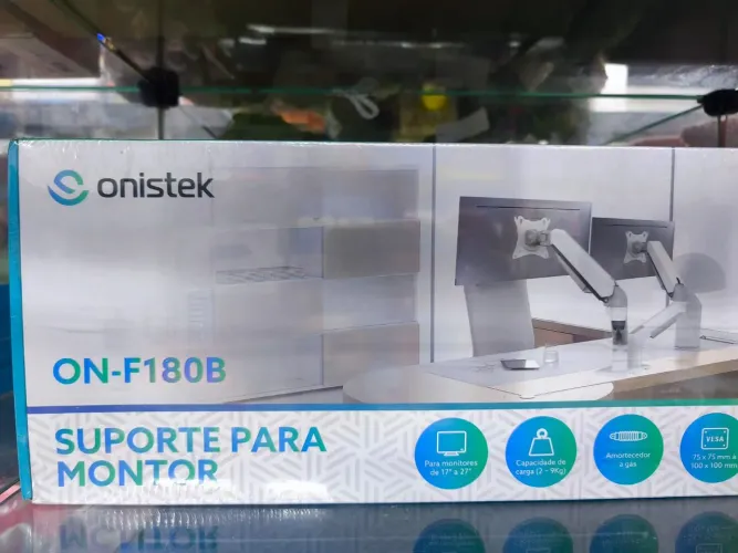Suporte Articulado Duplo para Monitor Onistek ON-F180B - Novo Lacrado
