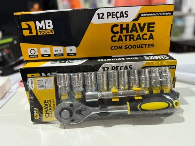 Chave Catraca com Soquetes 12 Peças