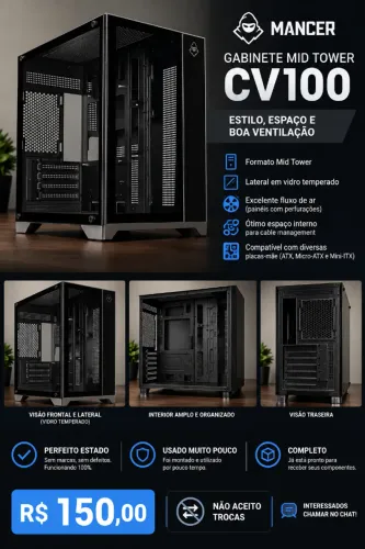 Gabinete CV100 Mancer preto