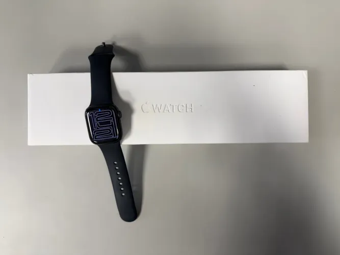 Apple Watch Series 7 41mm GPS Preto - Caixa e Acessórios Originais