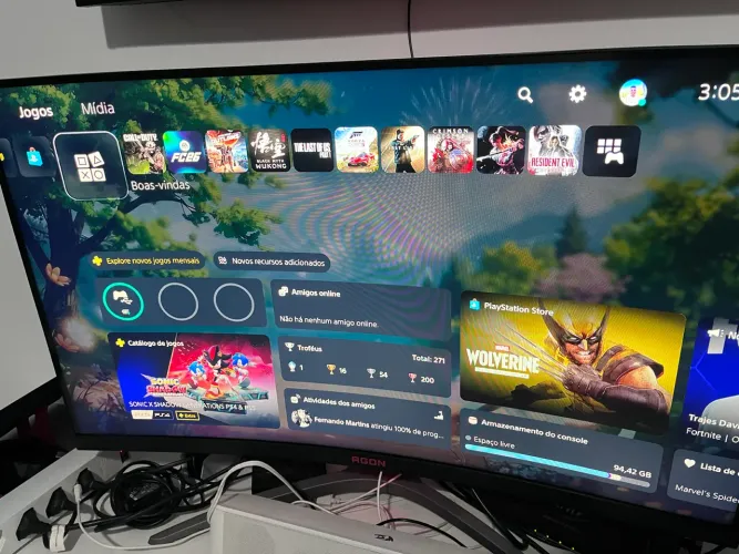 Monitor gamer aoc agon 31.2 165hz tela curva