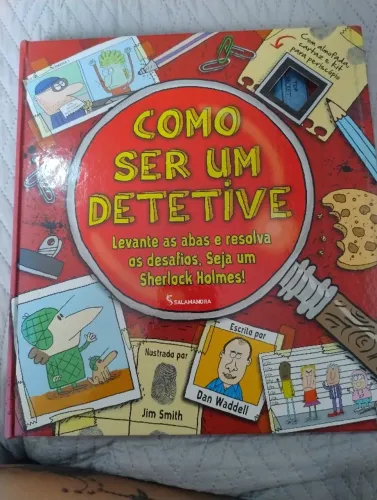 Livro infantil interativo "Como ser um detetive"