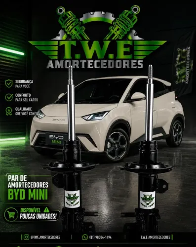 Amortecedores do byd Mine com um ano de garantia.