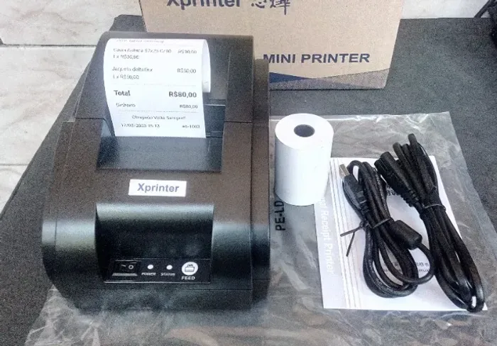 Impressora térmica xprinter 58mm para Computador via cabo Usb Produto novo testo na hora