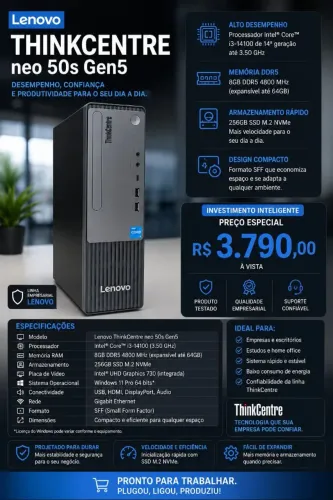 Computador Lenovo Thinkcentre i3 14th
