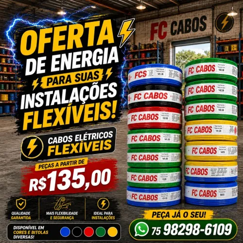 Cabos/fios elétricos flexíveis - peças a partir de;
