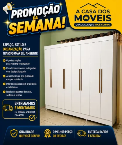 Roupeiro Califórnia 100% MDF