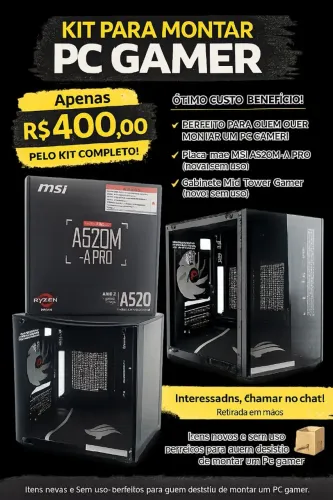Placa mãe a520m e gabinete aquario