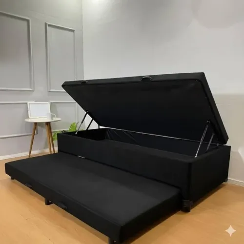 Cama bibox baú solteiro 